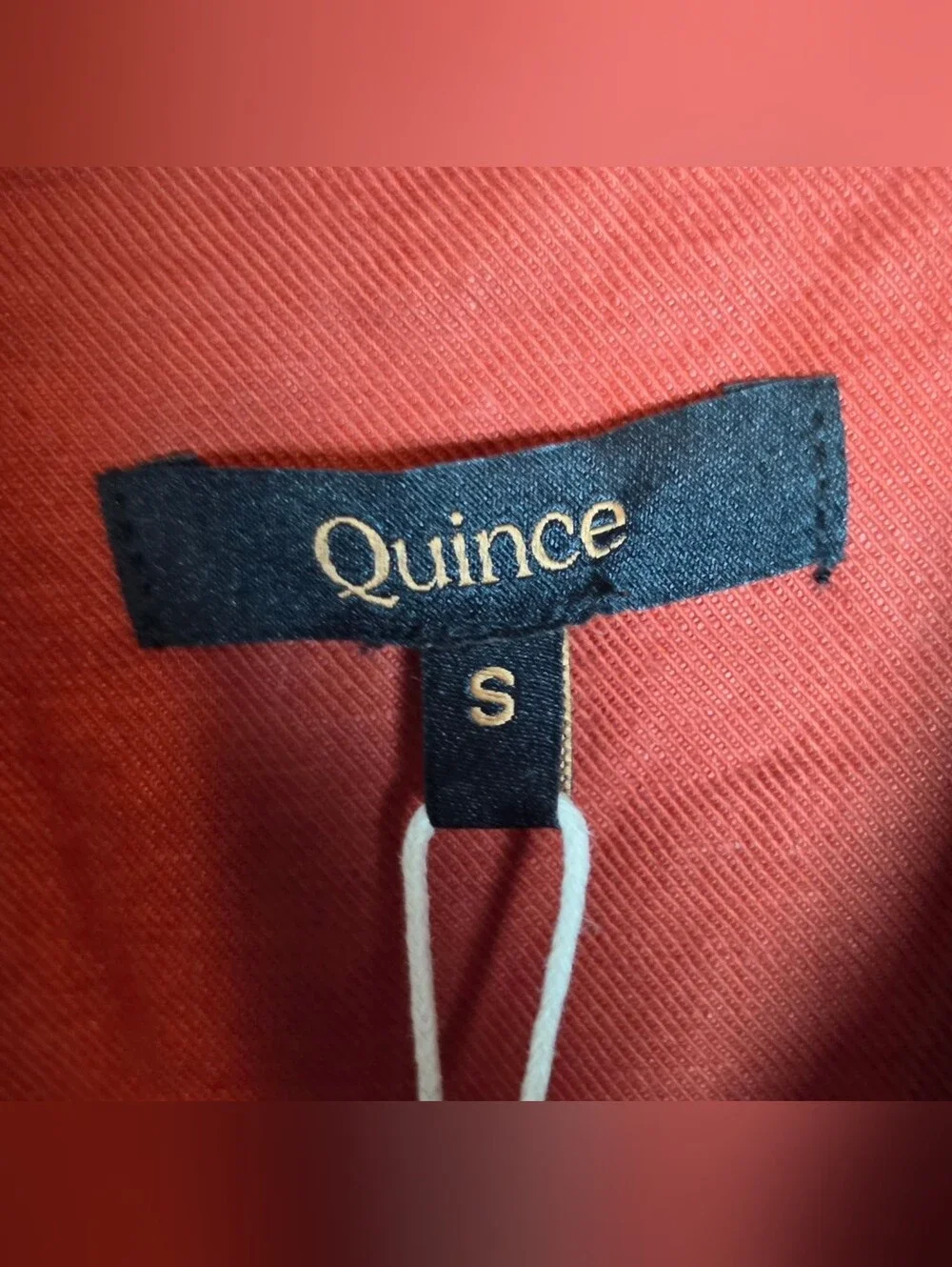 ​NWT Quince Cotton Linen Twill Coverall Jumpsuit Rust Red Utility Boiler Suit S